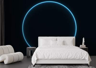 Neon circle glowing geometric figure. EPS 10 Wall mural