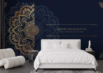 Luxury mandala background with golden arabesque pattern Arabic Islamic east style Wall mural