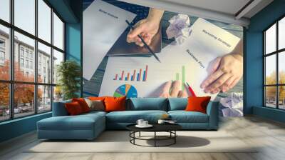 development Business plan Wall mural