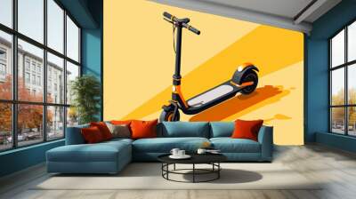 electric scooter isometric vector flat isolated illustration Wall mural