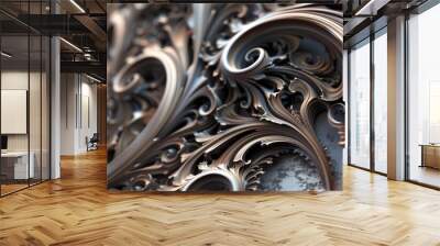 Elegant curves and ornamental patterns, 4K hyperrealistic photo Wall mural