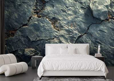 Rugged Terrain Texture Background, 4K hyperrealistic photo Wall mural