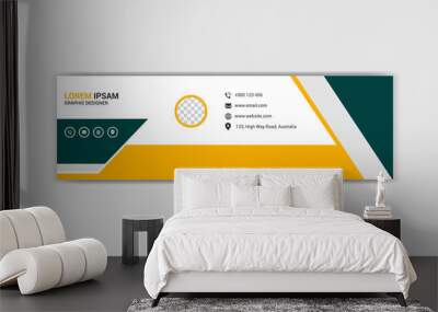 Modern Email Signature layout template banner. Wall mural