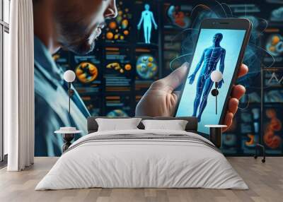 Interactive 3D Visualization of Human Anatomy on a Smartphone in a Medical and Educational Setting Wall mural