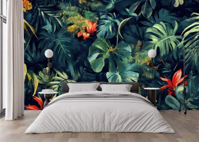 autumn leaves background Wall mural