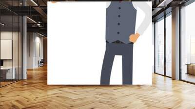 Businessman, boss at work Wall mural