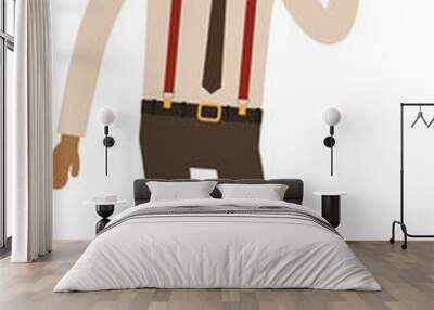 Businessman, officer at work. Wall mural