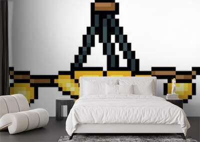 vector pixel art chandelier Wall mural