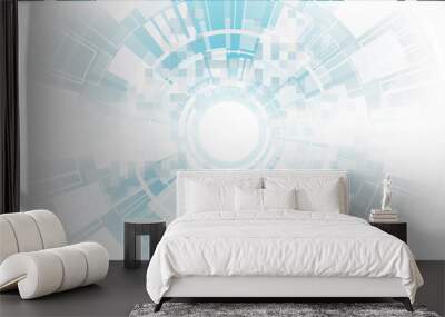 technology background. graphic abstract design.for creative banner, poster, template website,book Wall mural