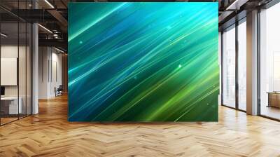 Abstract blue and green fiber optic  Wall mural