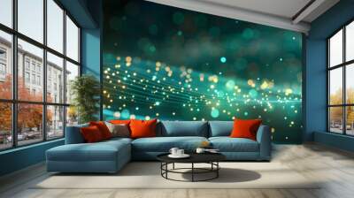 Abstract green fiber optic  Wall mural