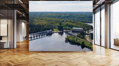 Aerial View of Shawinigan from La Cite de l'Energie Wall mural