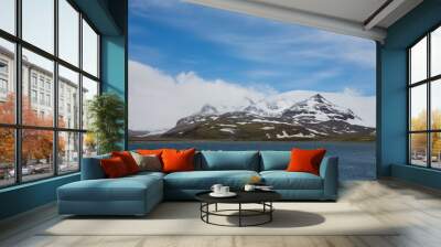 Antarctica landscape with ocean iceland bergs Wall mural