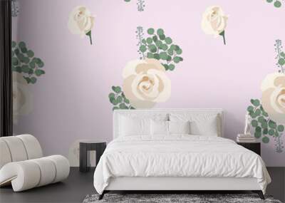 light purple 2 Eucalyptus Rose Collection seaml stock Wall mural