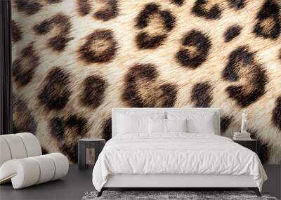 Real Live Leopard Fur Skin Texture Background Wall mural