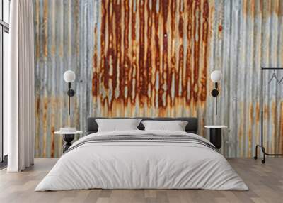 Rusty corrugated wall Wall mural