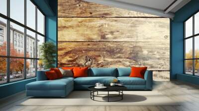 Grunge wood background, retro Wall mural