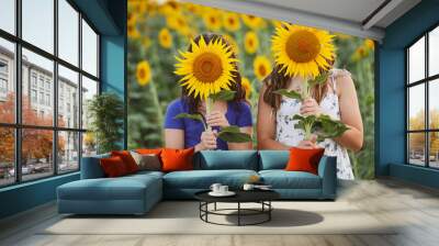 Sunflower Sisters Wall mural