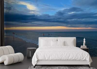 sunset on the beach Wall mural