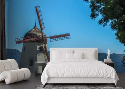 Danish windmill houses in a tourist town in California Wall mural