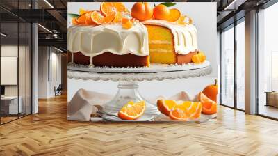 Sweet Citrus Delight: Savor a slice of this baked orange pie. With its creamy texture and tangy flavor, it's a delicious gourmet dessert for any occasion. Wall mural