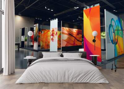 Dynamic Trade Show Banners Featuring Bold Graphics and Clear Messaing for Effective Branding Wall mural