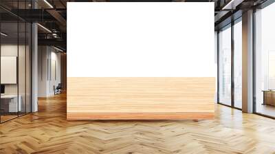 wooden floor on white background. Wall mural