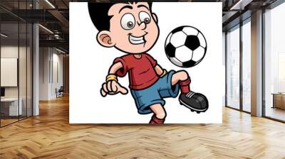 Vector illustration Soccer player Wall mural