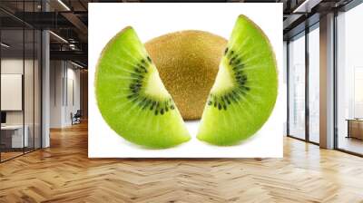 Kiwi fruit isolated on white background Wall mural