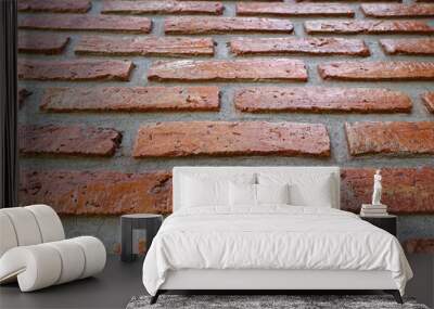 old red brick wall texture background Wall mural