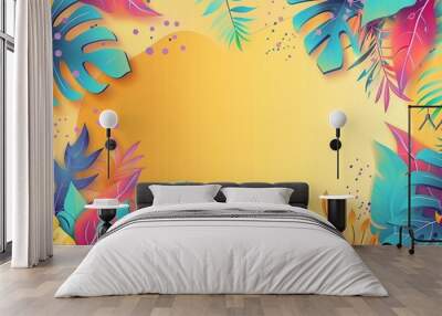 Vibrant summer bliss, Colorful banner designs. Wall mural