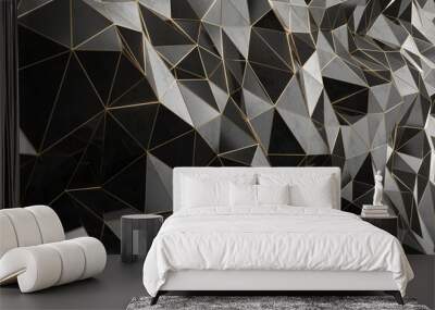 Abstract mesh futuristic background wallpaper 3d rendering Wall mural