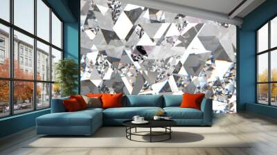 Diamond caustic close up texture background 3D illustration Wall mural