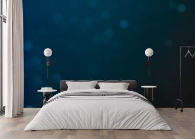 Blurred dark blue bokeh for background Wall mural