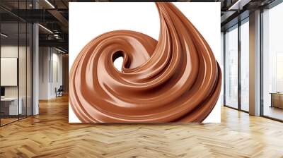 chocolate cream dripping splashing isolated on white or transparent background,transparency  Wall mural