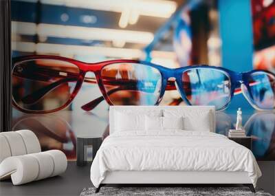 Glasses in store retail Wall mural