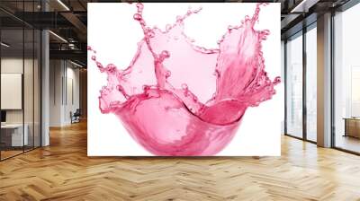 pink clear water splashing isolated on white or transparent background,transparency Wall mural