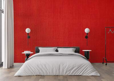 Red fabric canvas background Wall mural