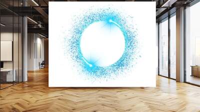 circle light frame blue on transparent background PNG file Wall mural