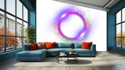 colorful circle frame circle light frame on transparent background PNG file Wall mural