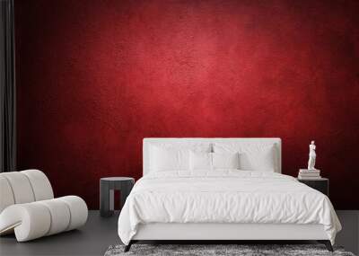 Asymmetrical elegant backdrop with dark red gradient texture and vignette effect Wall mural