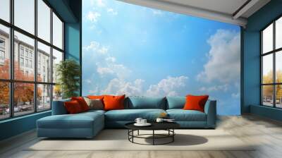 beautiful blue sky and cloud Wall mural