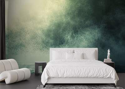 A blurry image of smoke with a dark background. The smoke is thick and dense, creating a sense of heaviness and darkness. The image evokes a feeling of unease and discomfort Wall mural