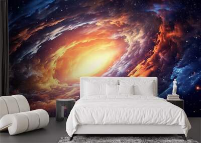 3D colorful futuristic abstract background, created with ai tool Wall mural