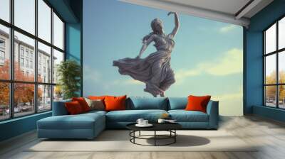 Majestic marble statue of an ancient Greek goddess, creae-ted with AI  Wall mural