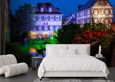 Magic Colmar city at night 1 Wall mural