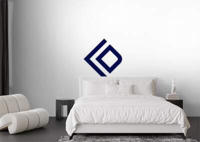 CO  company linked letter logo creative
 Wall mural