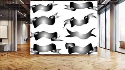 grey vector banners Wall mural