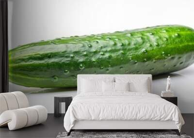 Fresh cucumber isolated on background, cucumber, fresh, green, vegetable, healthy, organic, natural, produce, salad, ingredient Wall mural