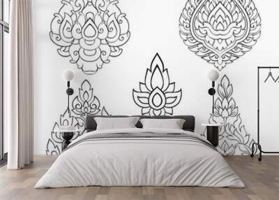 line thai art design2 Wall mural